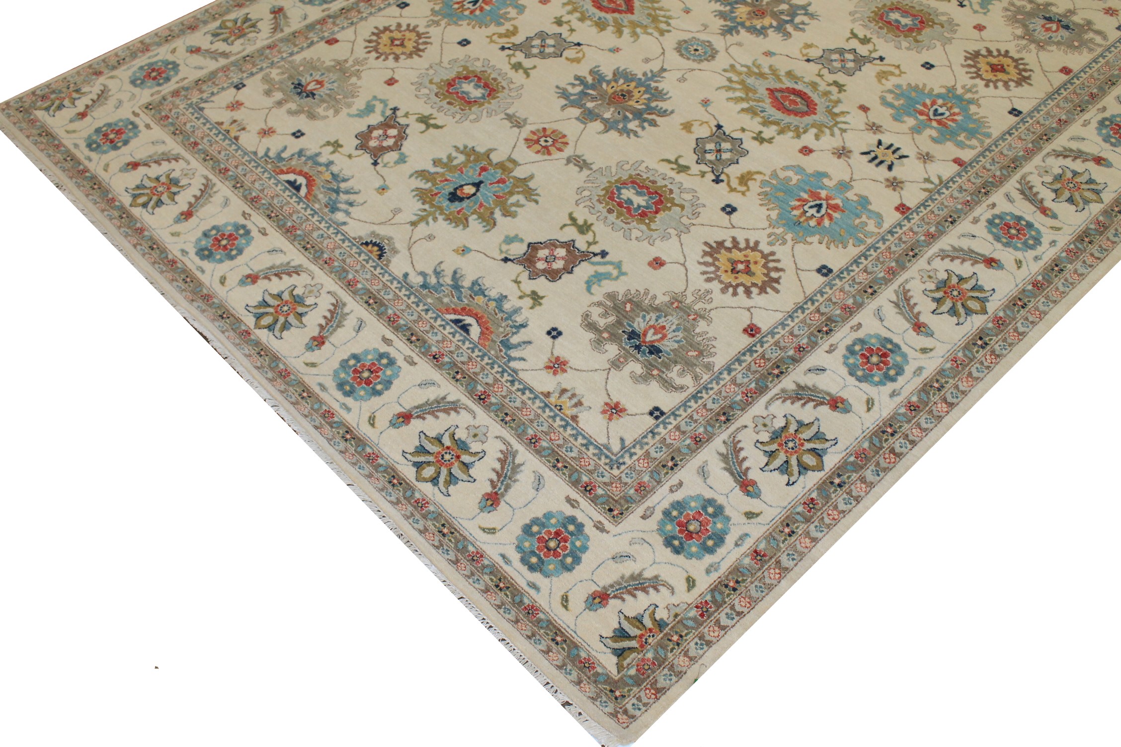 Traditional & Oriental Rugs Sultan Mahal 025248 Ivory - Beige Hand Knotted Rug