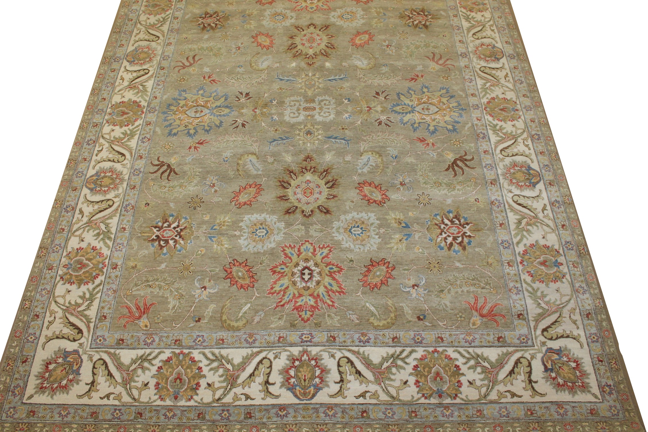 Traditional & Oriental Rugs Sultan 025241 Lt. Brown - Chocolate & Ivory - Beige Hand Knotted Rug