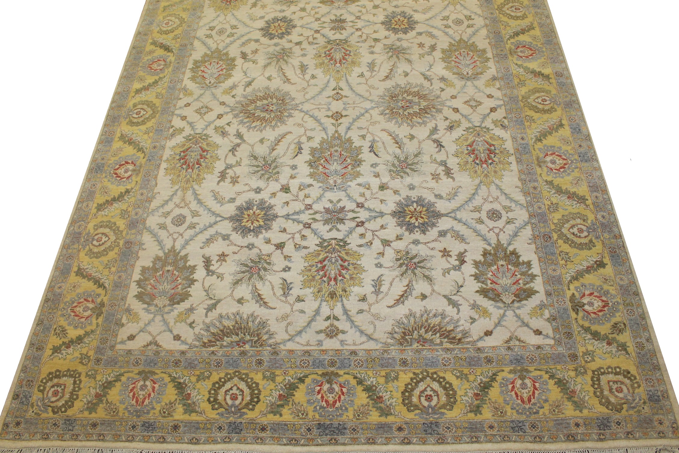 Traditional & Oriental Rugs Sultan 024811 Ivory - Beige & Lt. Gold - Gold Hand Knotted Rug