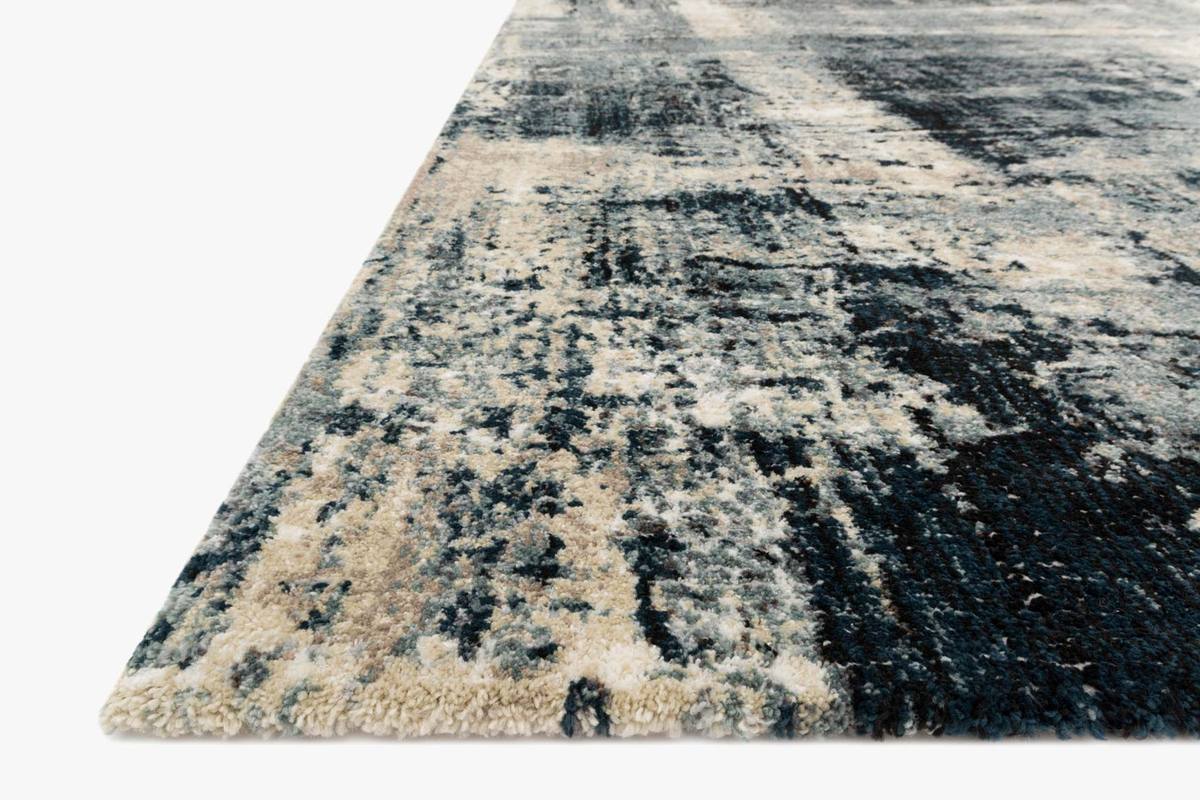Contemporary Rugs & Transitional Rugs Augustus AGS-01 Navy Medium Blue - Navy & Ivory - Beige Machine Made Rug