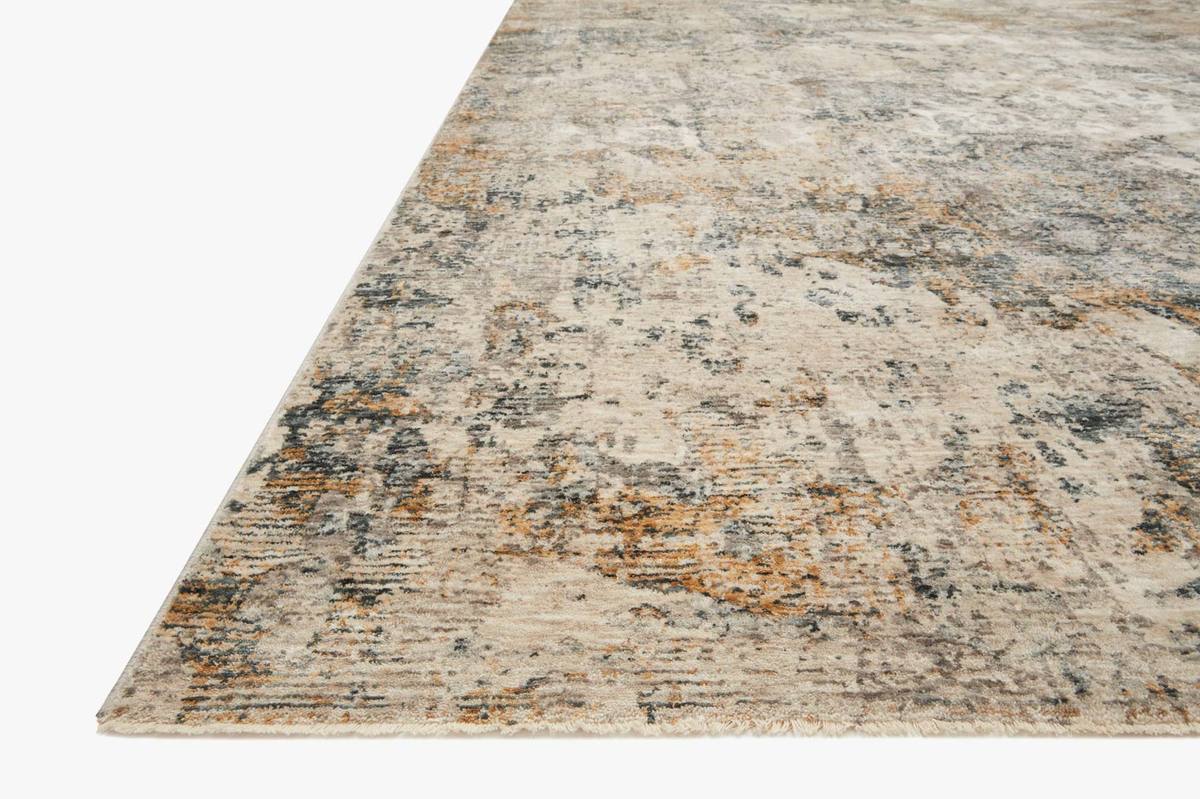 Contemporary & Transitional Rugs Axel AXE-04 Ocean/Beige Rust - Orange & Lt. Grey - Grey Machine Made Rug