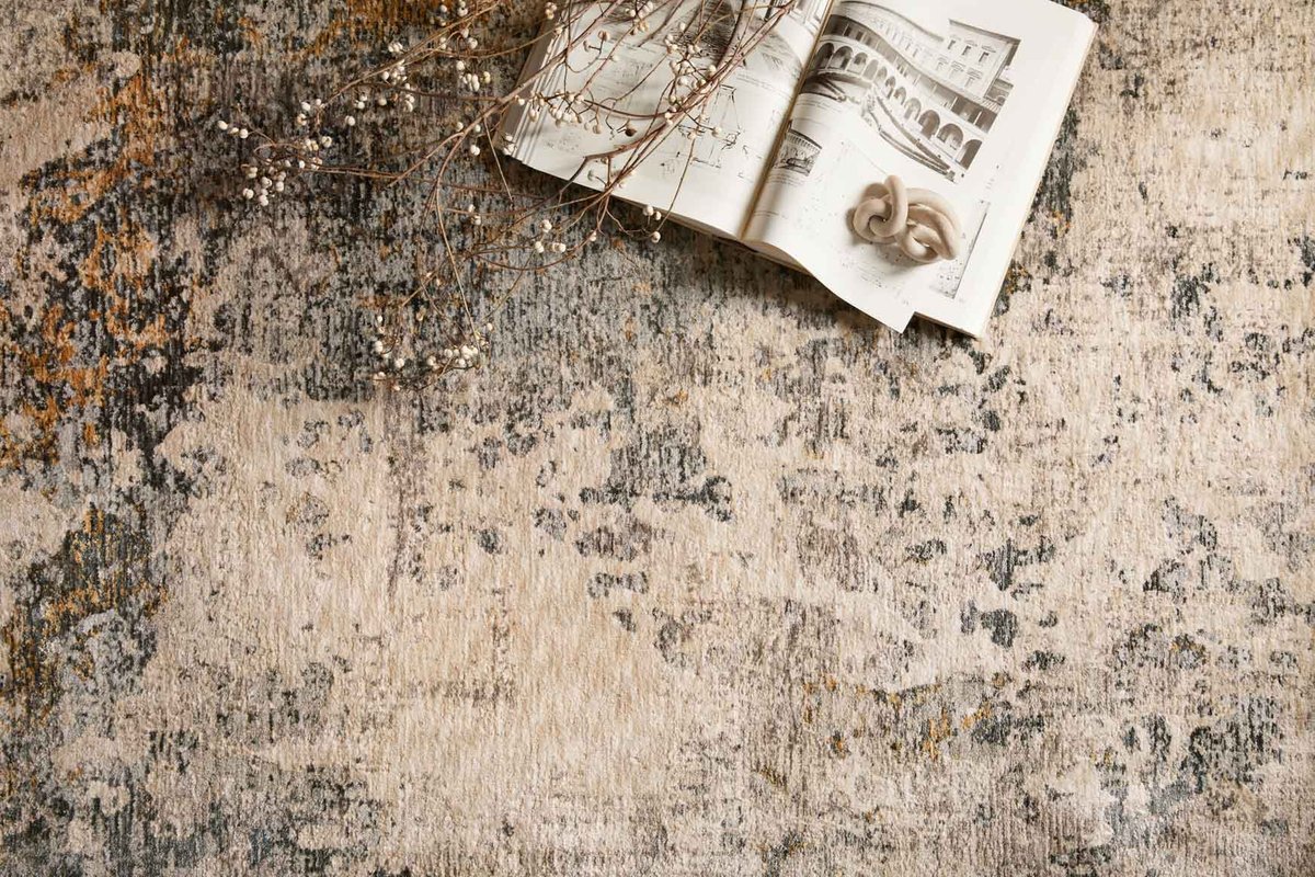 Contemporary Rugs & Transitional Rugs Axel AXE-04 Ocean/Beige Rust - Orange & Lt. Grey - Grey Machine Made Rug