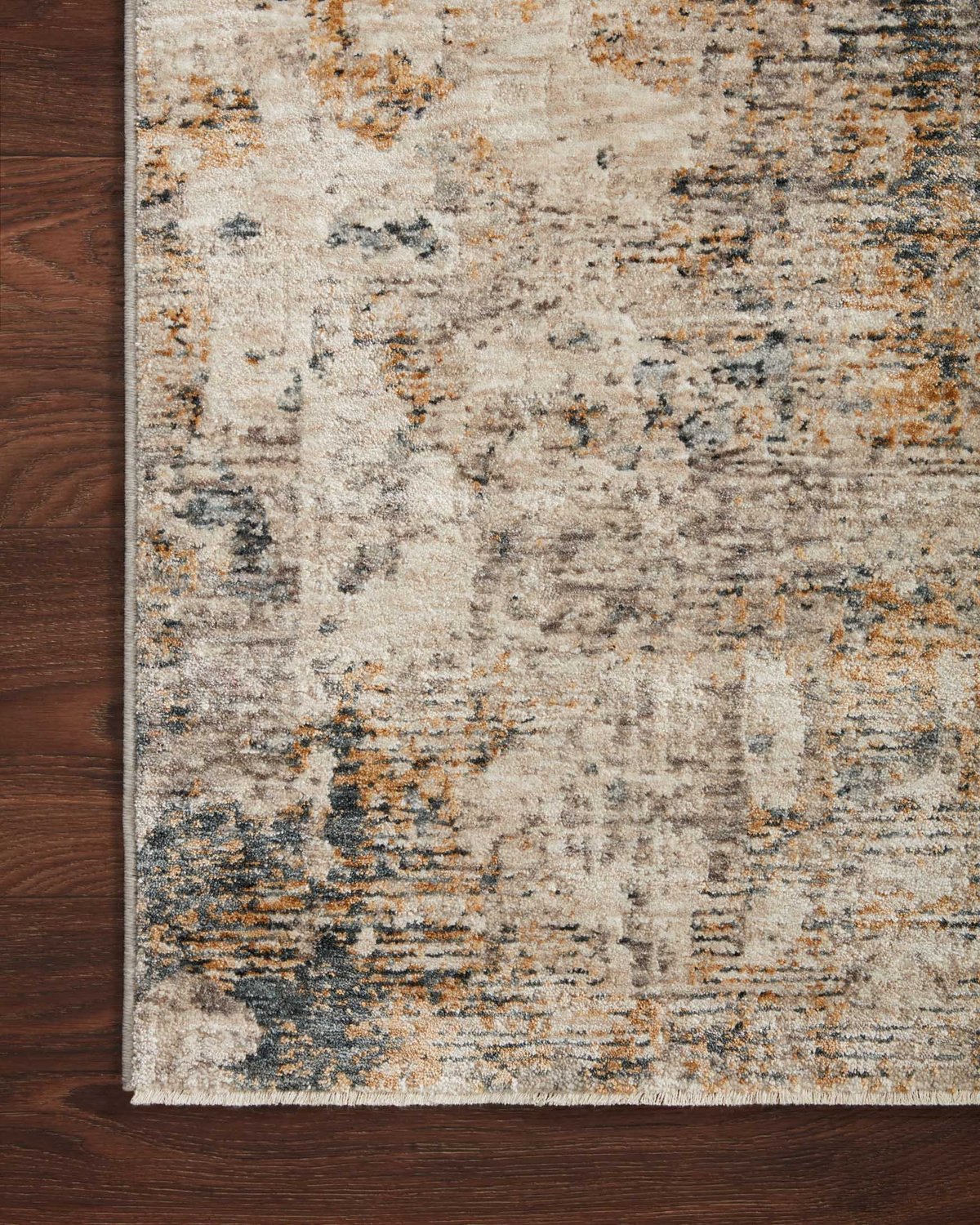 Contemporary & Transitional Rugs Axel AXE-04 Ocean/Beige Rust - Orange & Lt. Grey - Grey Machine Made Rug