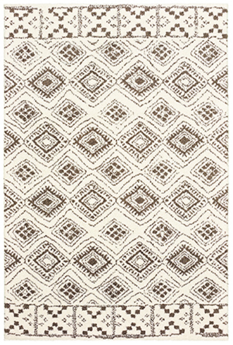 Transitional & Casual Rugs Verona 1330W Ivory - Beige & Black - Charcoal Machine Made Rug