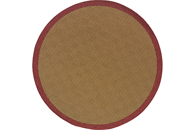 Outdoor Rugs Lanai 525O Camel - Taupe & Red - Burgundy Machine Made Rug