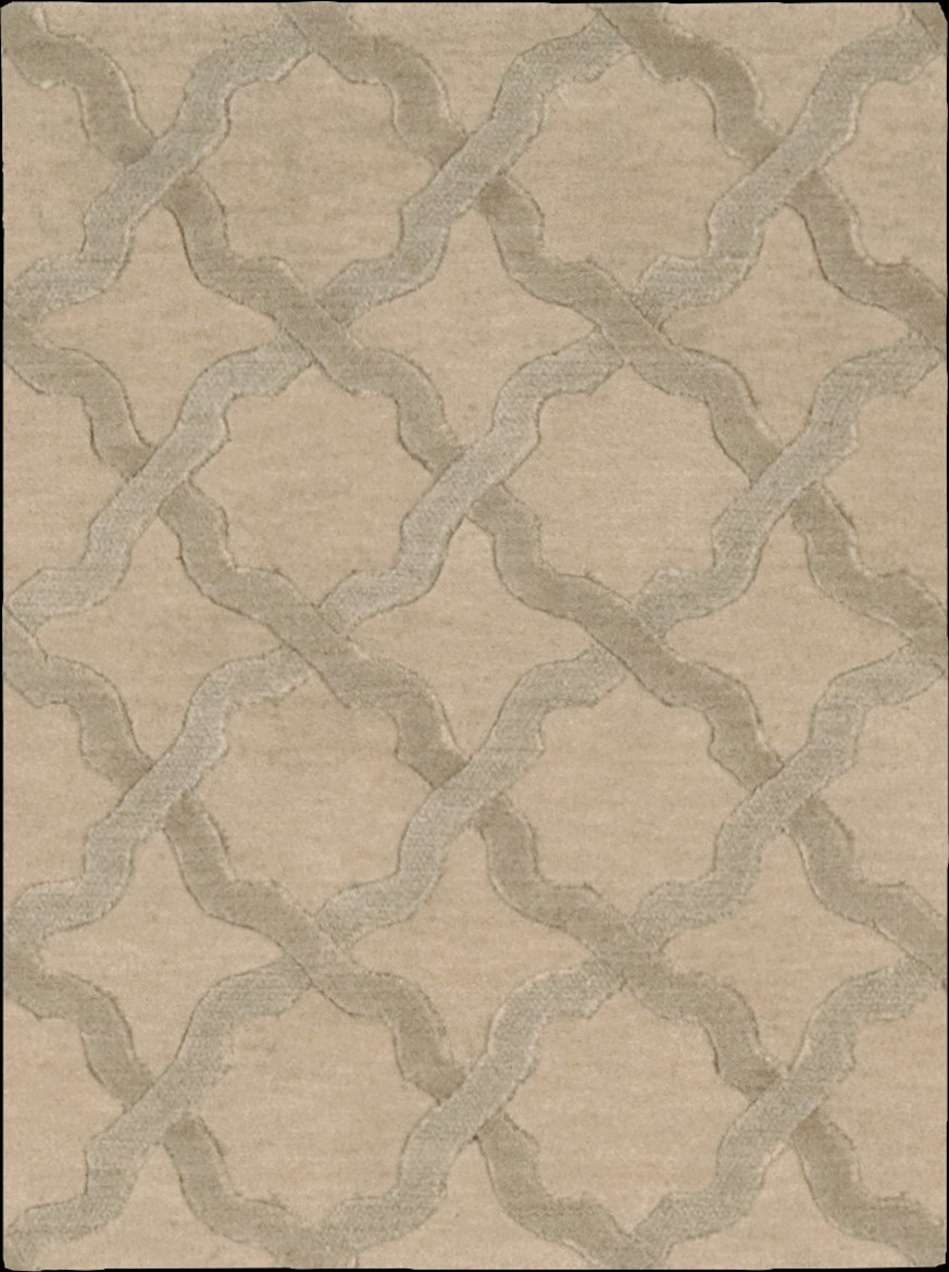 Custom Rugs, Runners & Rounds MIAMI MIA-02LINEN Ivory - Beige & Lt. Green Machine Made Rug