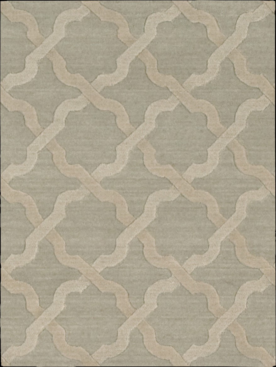 Custom Rugs, Runners & Rounds MIAMI MIA-02MIST Lt.Green & Ivory - Beige Machine Made Rug