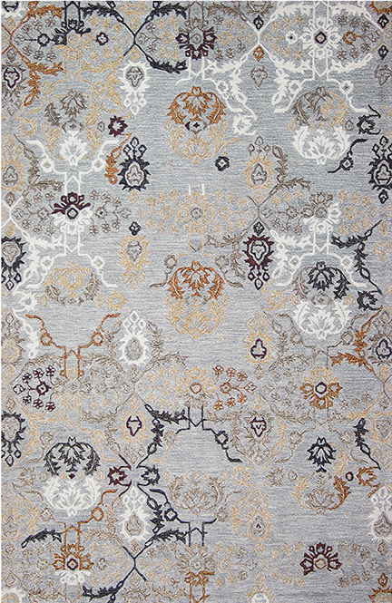 Transitional & Casual Rugs Camber CM-40 Smoke Lt. Grey - Grey & Multi Hand Tufted Rug