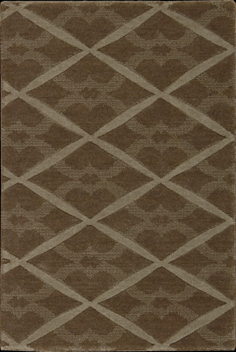 Custom Rugs, Runners & Rounds MIAMI MIA-04MOCHA Lt. Brown - Chocolate & Lt. Green Machine Made Rug