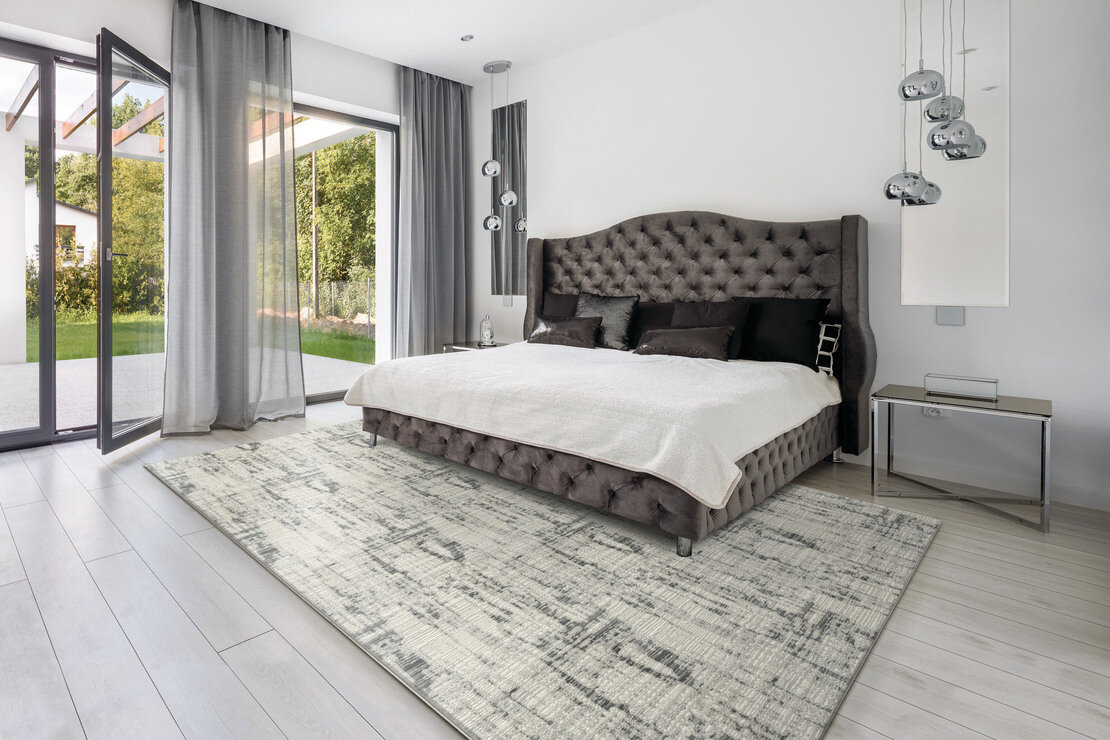 Custom Rugs, Runners & Rounds Lulubella Alabaster Lt. Grey - Grey & Ivory - Beige Machine Made Rug