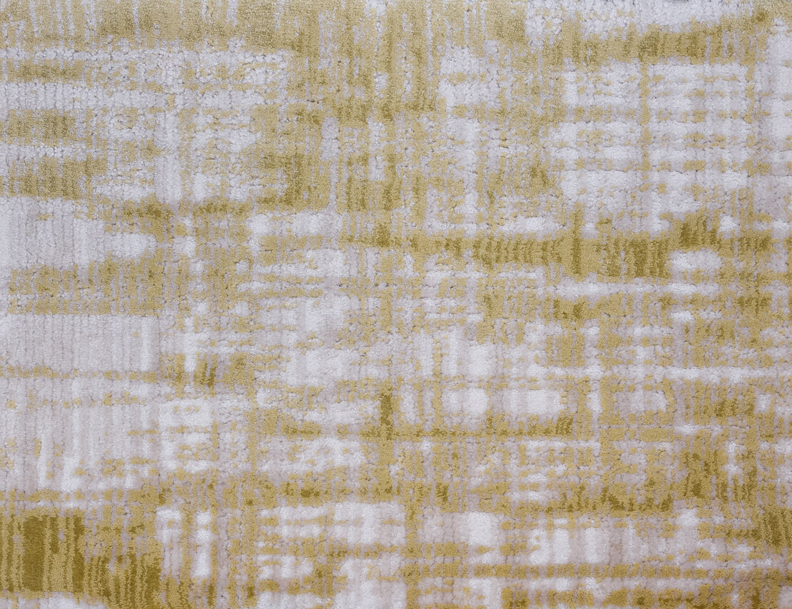 Custom Rugs, Runners & Rounds Lulubella Golden Lt. Gold - Gold & Ivory - Beige Machine Made Rug