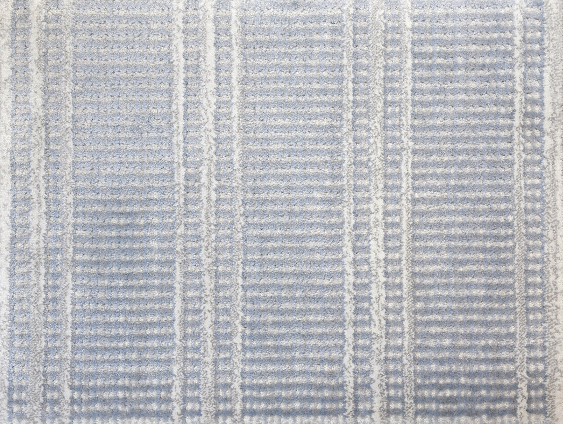 Custom & Wall to Wall Jazabella Wave Lt. Grey - Grey & Ivory - Beige Machine Made Rug