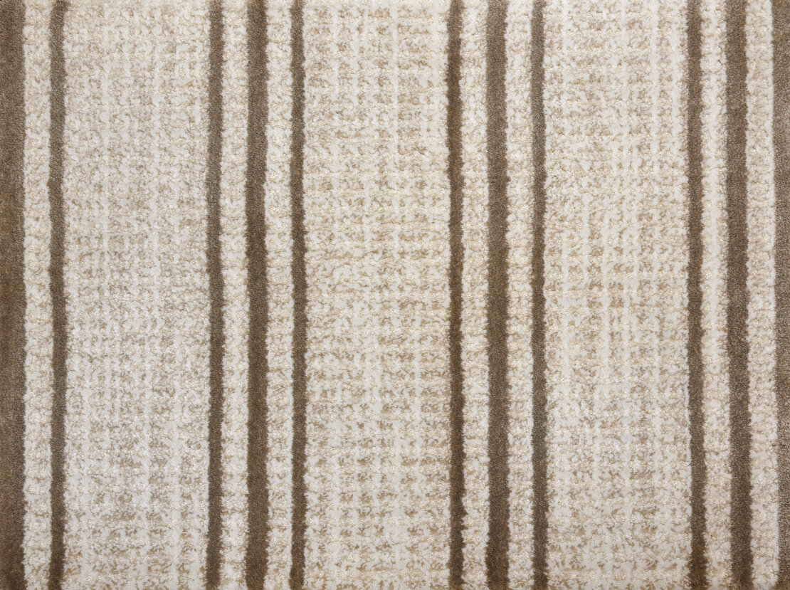 Custom & Wall to Wall Jazabella Mink Lt. Brown - Chocolate & Ivory - Beige Machine Made Rug