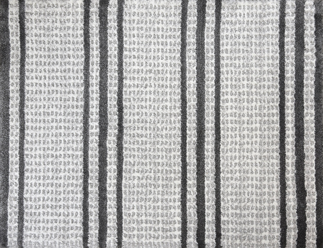 Custom & Wall to Wall Jazabella Flannel Lt. Grey - Grey & Ivory - Beige Machine Made Rug