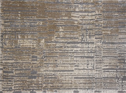 Custom Rugs, Runners & Rounds Panoramic Parchment Camel - Taupe & Lt. Grey - Grey Machine Made Rug