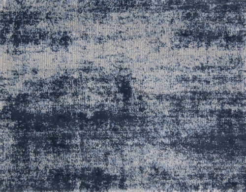 Custom & Wall to Wall Landscape Steel Blue Medium Blue - Navy & Lt. Grey - Grey Machine Made Rug