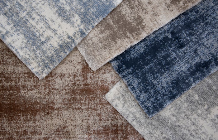 Custom & Wall to Wall Landscape Glacier Lt. Grey - Grey & Lt. Blue - Blue Machine Made Rug