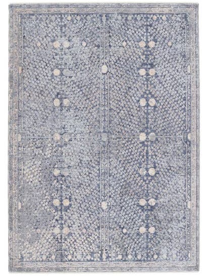 Contemporary Rugs & Transitional Rugs Ballad BLA01 Larkin Medium Blue - Navy & Lt. Grey - Grey Machine Made Rug