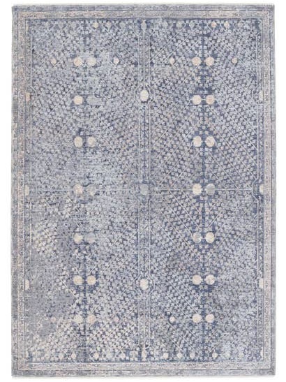 Contemporary & Transitional Rugs Ballad BLA01 Larkin Medium Blue - Navy & Lt. Grey - Grey Machine Made Rug