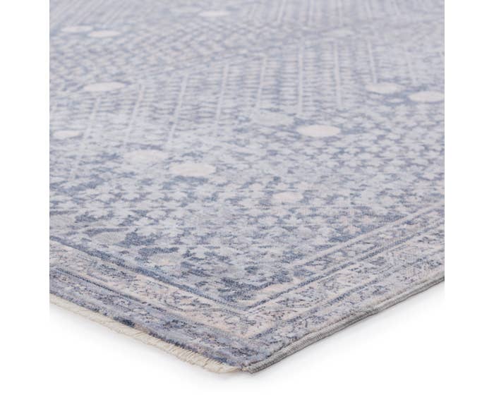 Contemporary & Transitional Rugs Ballad BLA01 Larkin Medium Blue - Navy & Lt. Grey - Grey Machine Made Rug