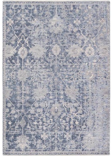 Contemporary & Transitional Rugs Ballad BLA08 Seraph Medium Blue - Navy & Lt. Grey - Grey Machine Made Rug