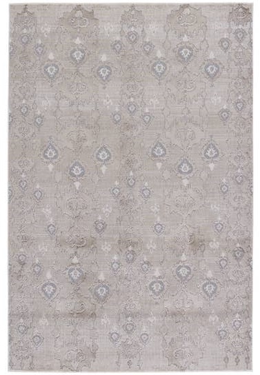 Transitional & Casual Rugs Mallila by Nikki Chu MLI01 inigo Ivory - Beige & Lt. Grey - Grey Machine Made Rug