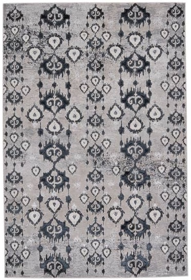 Transitional & Casual Rugs Mallila by Nikki Chu MLI02 Inigo Lt. Grey - Grey & Black - Charcoal Machine Made Rug