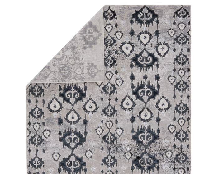 Transitional & Casual Rugs Mallila by Nikki Chu MLI02 Inigo Lt. Grey - Grey & Black - Charcoal Machine Made Rug