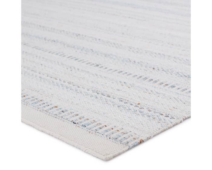 Flat Woven Rugs Penrose PNR02 Parson Ivory - Beige & Lt. Blue - Blue Hand Woven Rug