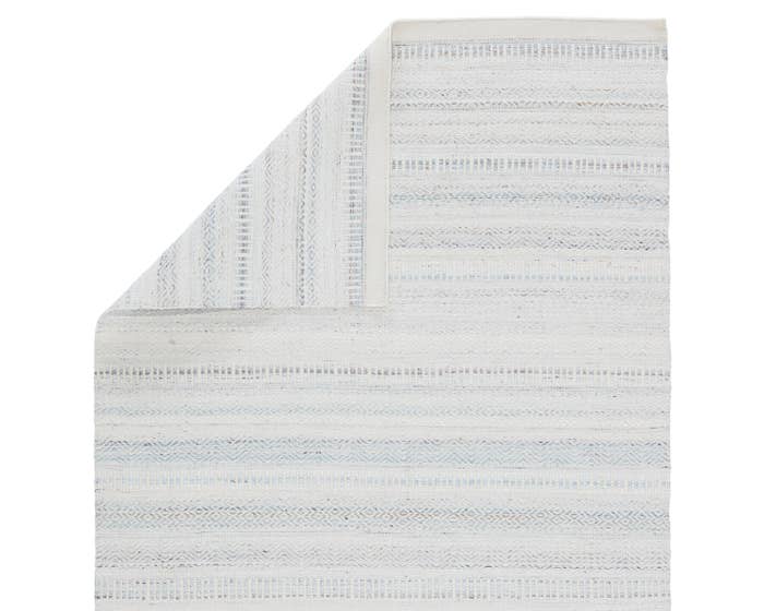 Flat Woven Rugs Penrose PNR02 Parson Ivory - Beige & Lt. Blue - Blue Hand Woven Rug