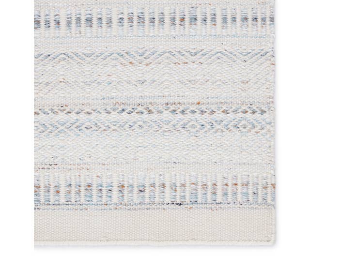 Woven Rugs Penrose PNR02 Parson Ivory - Beige & Lt. Blue - Blue Hand Woven Rug