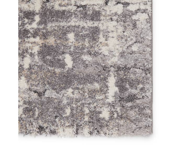 Shag Rugs Ferris FRR02 Benton Lt. Grey - Grey & Ivory - Beige Machine Made Rug