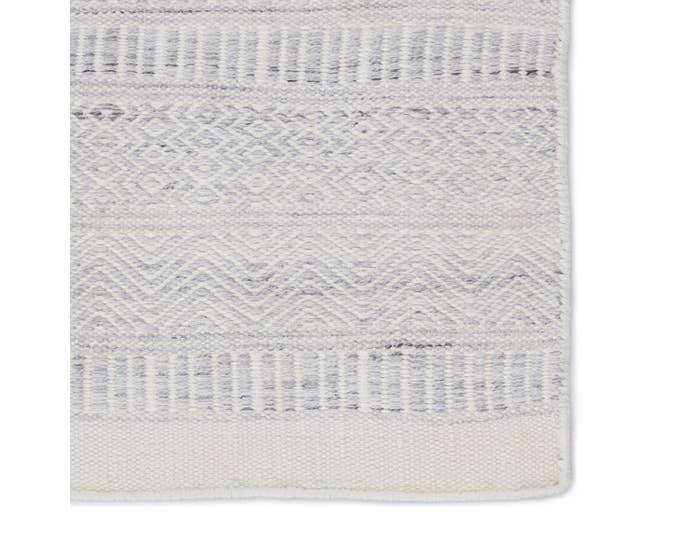 Flat Woven Rugs Penrose PNR01 Parson Ivory - Beige & Lt. Grey - Grey Hand Woven Rug