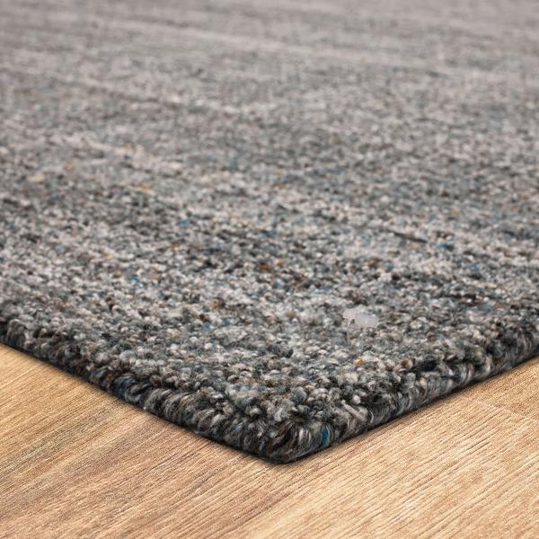 Contemporary Rugs & Transitional Rugs Haberdasher Graphite Medium Blue - Navy & Lt. Brown - Chocolate Hand Tufted Rug