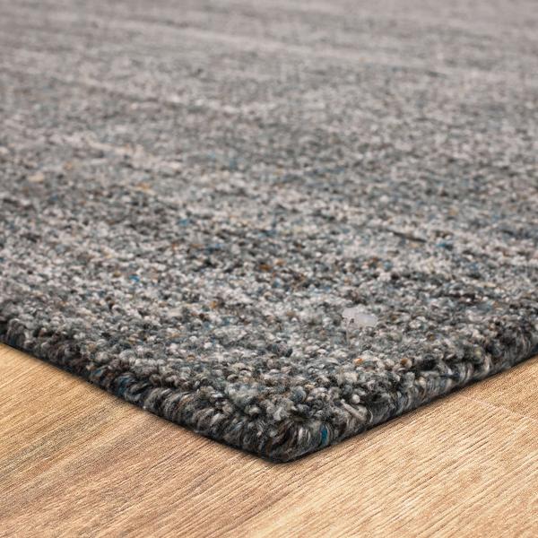 Contemporary & Transitional Rugs Haberdasher Graphite Medium Blue - Navy & Lt. Brown - Chocolate Hand Tufted Rug