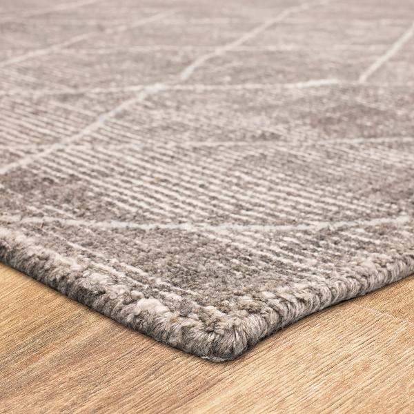 Transitional & Casual Rugs Tangier Deviation Taupe Camel - Taupe & Ivory - Beige Hand Tufted Rug