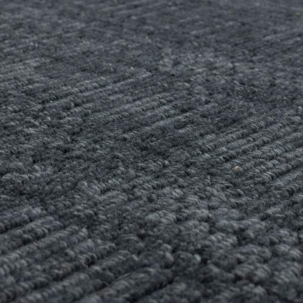 Contemporary & Modern Rugs Gemini Charcoal Black - Charcoal Hand Loomed Rug