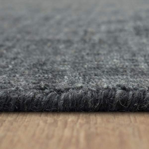 Contemporary & Modern Rugs Gemini Charcoal Black - Charcoal Hand Loomed Rug