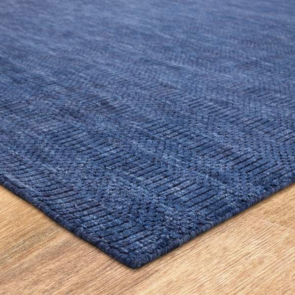 Contemporary Rugs & Transitional Rugs Gemini Navy Medium Blue - Navy Hand Loomed Rug