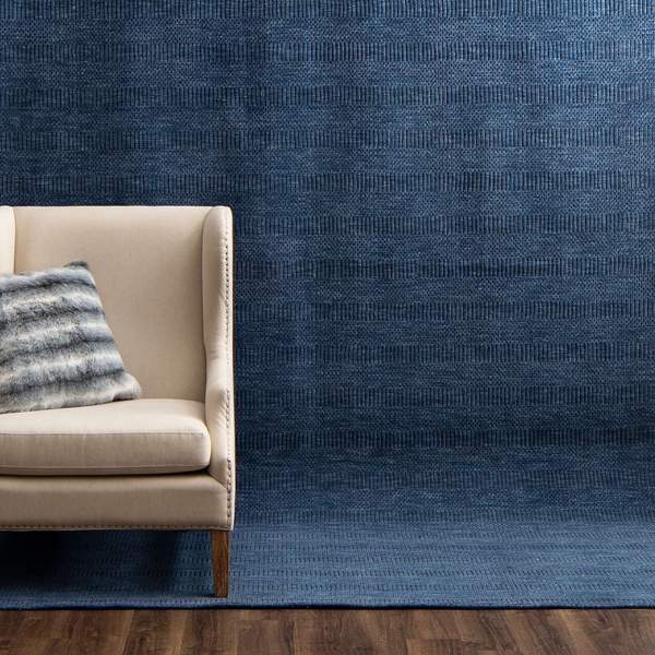 Contemporary Rugs & Transitional Rugs Gemini Navy Medium Blue - Navy Hand Loomed Rug