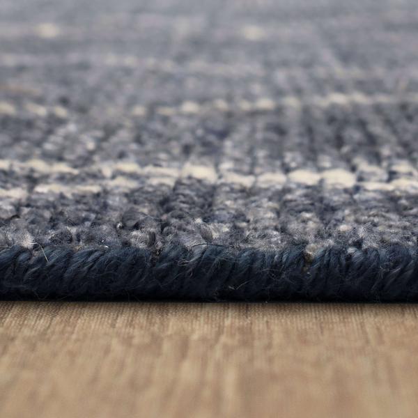 Transitional & Casual Rugs Tangier Spartel Blue Steel Medium Blue - Navy & Ivory - Beige Hand Loomed Rug