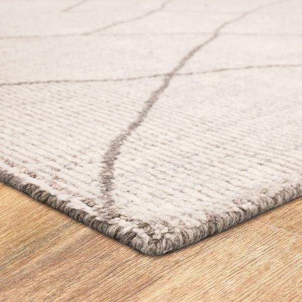 Transitional & Casual Rugs Tangier Tribal Diamond Silver Lt. Grey - Grey & Black - Charcoal Hand Loomed Rug