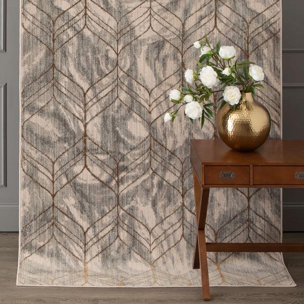 Contemporary & Transitional Rugs Axiom Ebb Dove Lt. Grey - Grey & Lt. Gold - Gold Machine Made Rug