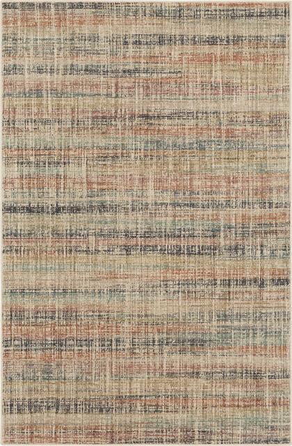 Contemporary & Modern Rugs Fowler Coral Red - Burgundy & Multi Machine Made Rug