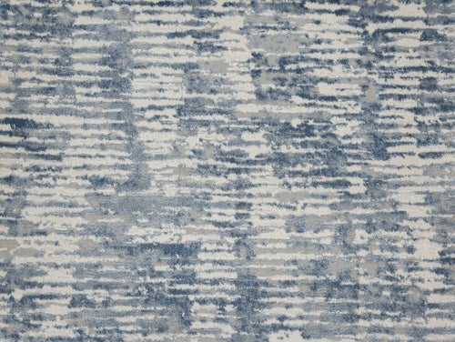 Custom Rugs, Runners & Rounds Glam Rock Arctic Blue Lt. Blue - Blue & Lt. Grey - Grey Machine Made Rug