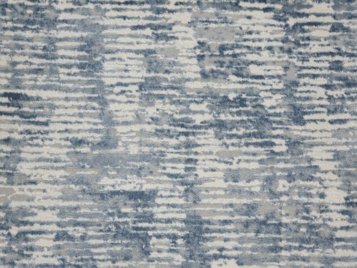 Custom & Wall to Wall Glam Rock Arctic Blue Lt. Blue - Blue & Lt. Grey - Grey Machine Made Rug