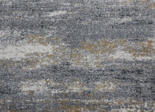Custom & Wall to Wall Rock and Roll Golden Lt. Gold - Gold & Lt. Grey - Grey Machine Made Rug
