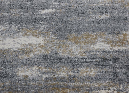 Custom Rugs, Runners & Rounds Rock and Roll Golden Lt. Gold - Gold & Lt. Grey - Grey Machine Made Rug