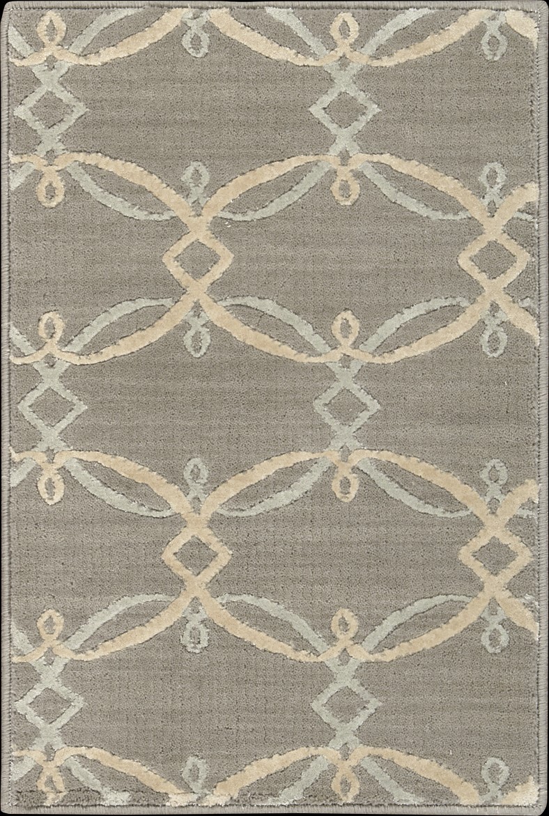 Custom & Wall to Wall NEPAL NEP-05QURT Lt. Grey - Grey & Ivory - Beige Machine Made Rug