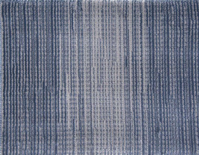 Custom Rugs, Runners & Rounds Juxtaposition Steel Blue Lt. Blue - Blue Machine Made Rug